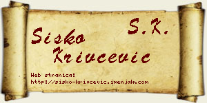 Sisko Krivčević vizit kartica